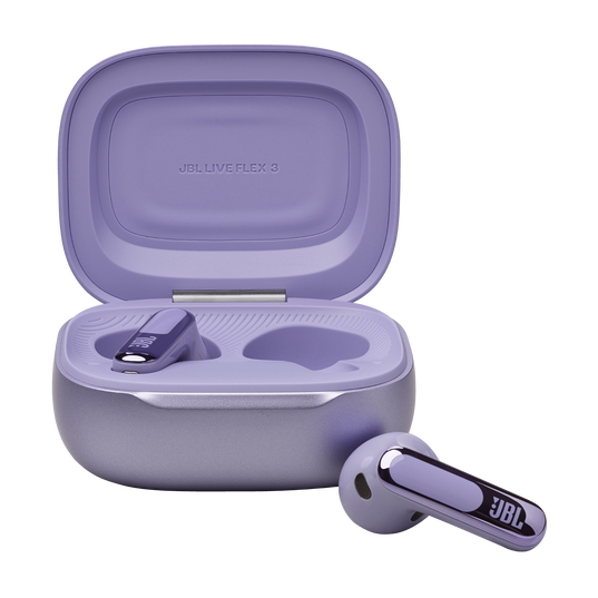 JBL Live Flex 3 - Purple - True wireless noise-cancelling open-stick earbuds - Front